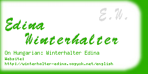 edina winterhalter business card